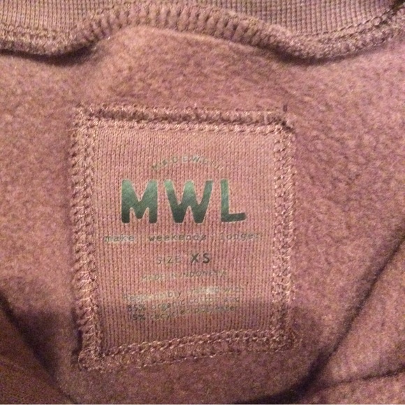 Madewell MWL Betterterry Henley Manor Purple Sweatshirt Loungewear Top - Picture 6 of 7